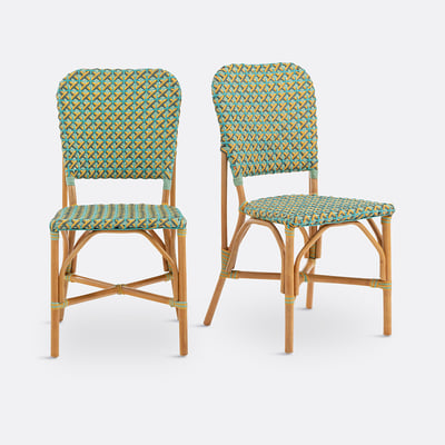 Lot de 2 chaises tressage et canne de rotin, Musette LA REDOUTE INTERIEURS