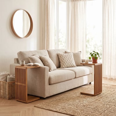 Bouts de canapé en bois recyclé H65 (lot de 2) - SIENA HELLIN, DEPUIS 1862