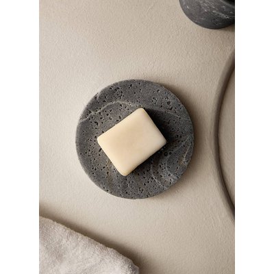 Porte-savon en résine effet travertin MANGO HOME