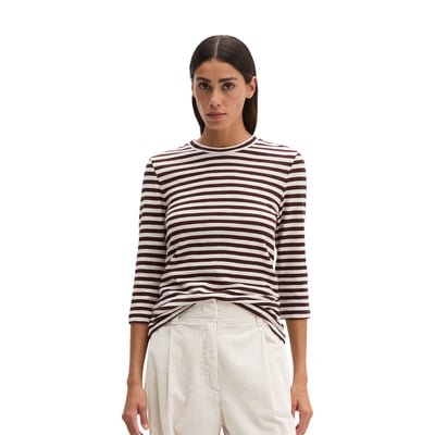 T-shirt rayé régulier en jersey slub doux MARC O'POLO
