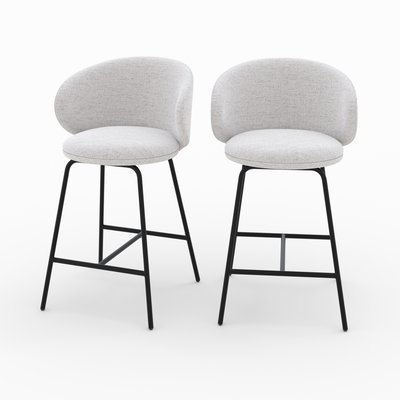 Lot de 2 chaises pour îlot central en tissu 68 cm - CÉCILIA RENDEZ-VOUS DÉCO