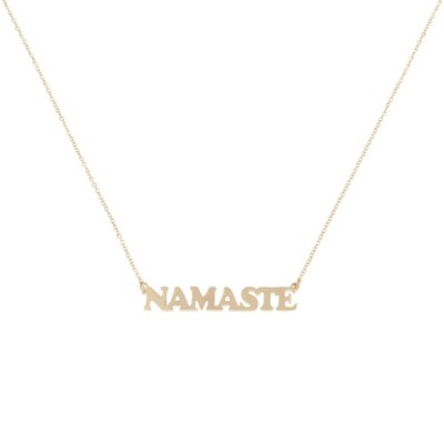 Collier Namaste acier inoxydable doré BALABOOSTE