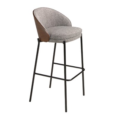 Tabouret en tissu et noyer ANGEL CERDA