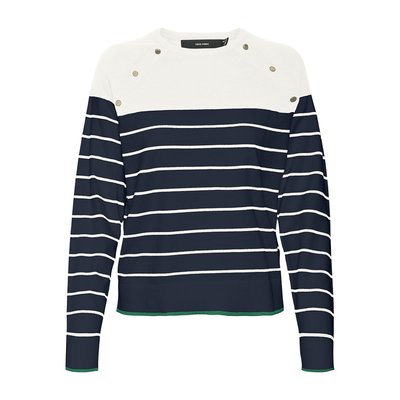 Pull rayé, détails boutons VERO MODA