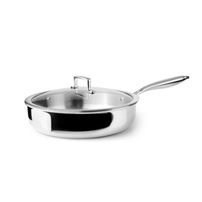 Sauteuse avec couvercle   28 cm-TRIPLY NATURAL IBILI