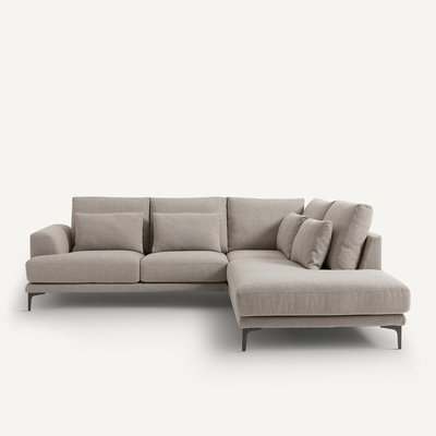 Geschlossenes Ecksofa Marsile mit Ecke rechts, Strukturgewebe Viskose/Leinen AM.PM