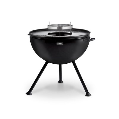 2 in 1 Fire Pit and BBQ - Black - T978512 TOWER