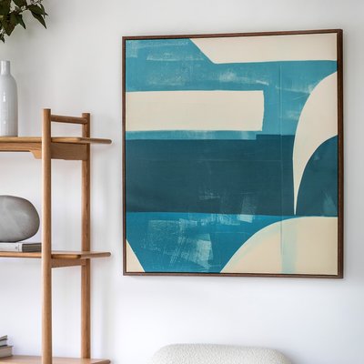 80x80cm Topaz Abstract Framed Canvas SO'HOME