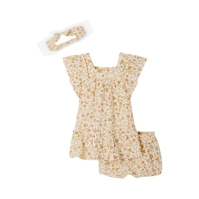 Coffret cadeau robe + bloomer + bandeau VERTBAUDET