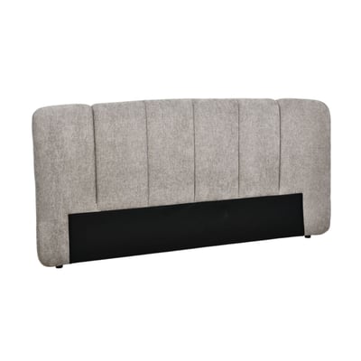 Tête de lit en tissu taupe L238 cm Curve AMADEUS