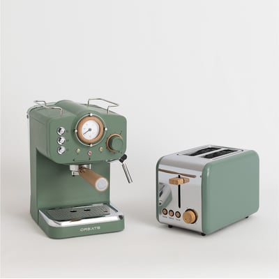 Pack TOAST RETRO Grille-pain (petit) + Cafetière express CREATE