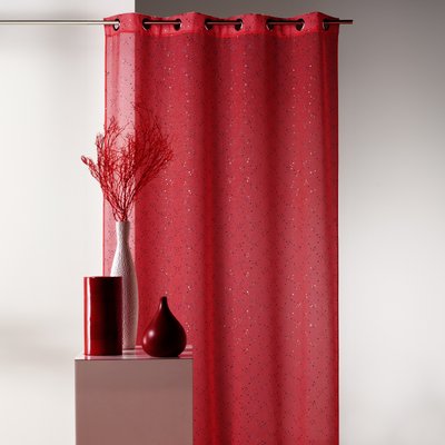 Voilage en étamine imprimé petits points colorés HOME MAISON