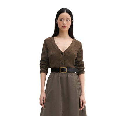 Cardigan slim en fil à bandelettes MARC O'POLO