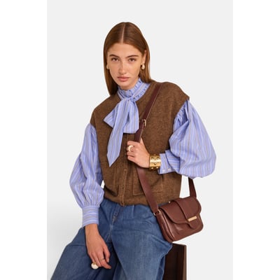 Blouse rayée à col lavallière MORGANE Maison 123