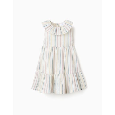 Robe sans manches en coton à rayures ethniques B&S ZIPPY