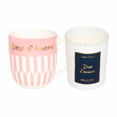 Lot Cadeau Mug & Bougie " Dose d'amour " DRAEGER PARIS