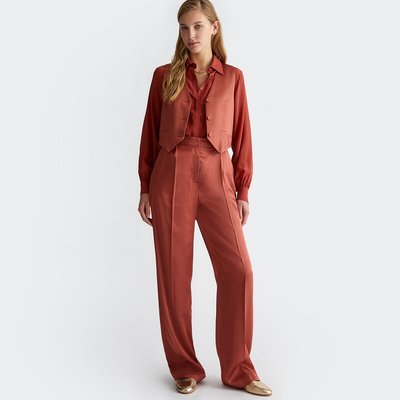 Chemisier rouge soie La Redoute