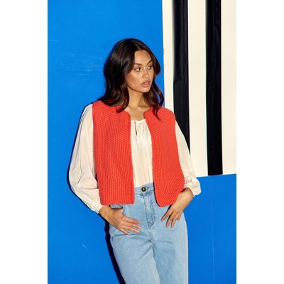 Gilet sans manches en maille tricot CREA LA PETITE ETOILE