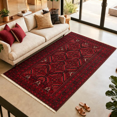 Tapis d'orient, motif oriental, noué main en laine, BALUTSCH UN AMOUR DE TAPIS