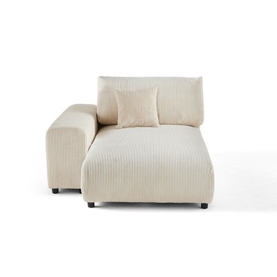 Module d'assise méridienne gauche en Velours côtelé - GARANCE LISA DESIGN