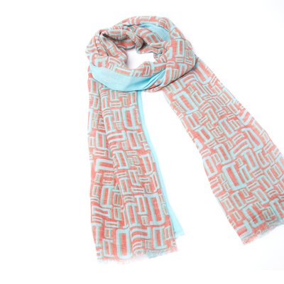 Foulard en viscose à motif D signature DRAEGER PARIS