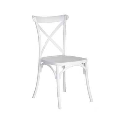 Chaise Esprit Bistrot en Polypropylène Blanc WADIGA