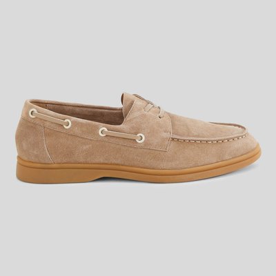 Chaussures bateau à lacets en cuir MONOPRIX