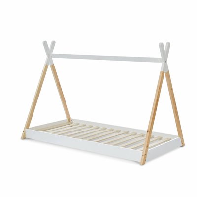 Lit tipi enfant 90 x 190cm pin naturel sommier inclus TOBIAS SWEEEK