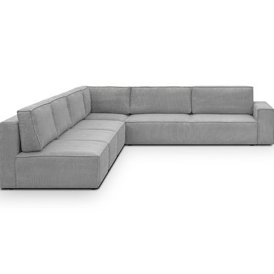 Canapé d'angle gauche convertible 10 places en velours côtelé - Harper Mod HOMIFAB