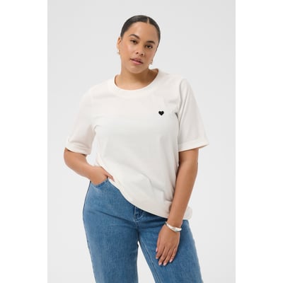 T-shirt col rond coupe décontractée KAFFE CURVE