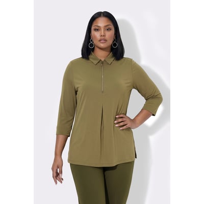 Blouse point de Rome, col chemise ULLA POPKEN