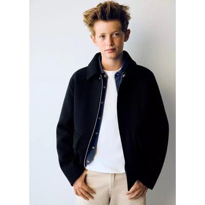 Manteau court à poches plaquées MANGO KIDS