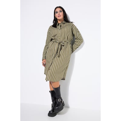 Robe-chemisier midi à rayures. Coupe oversize STUDIO UNTOLD