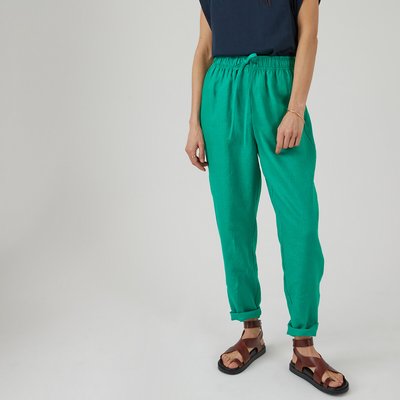 Брюки-джоггеры изо льна LA REDOUTE COLLECTIONS