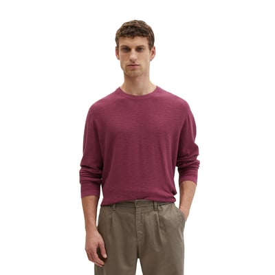Pull-over regular en coton bio et en lin MARC O'POLO