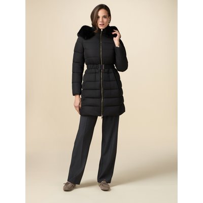 Veste matelassée cintrée de longueur midi avec fermeture éclair métallique OLTRE