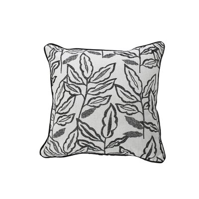 Coussin déhoussable en coton recyclé Chambray HOME MAISON