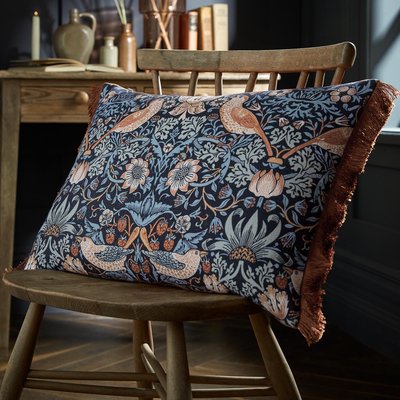 Coussin fleurs de fraisier et grives WILLIAM MORRIS AT HOME