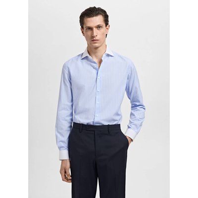Chemise costume slim-fit en imprimé rayé MANGO MAN