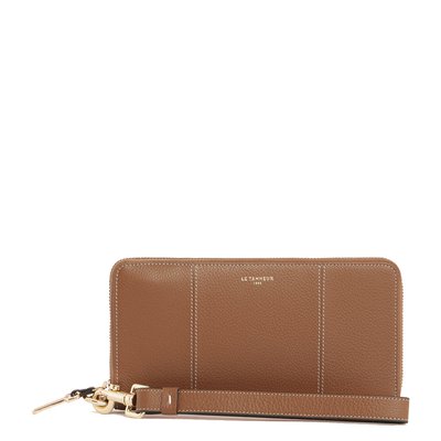 Compagnon zippé en cuir grainé JULIETTE LE TANNEUR