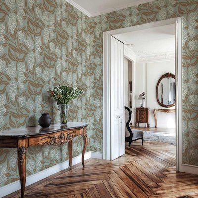 Papier peint fleuri et plantes grimpantes, Glycine - 255x260 cm (l x h) LA TOUCHE ORIGINALE