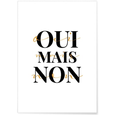 Affiche Oui mais non L'AFFICHERIE