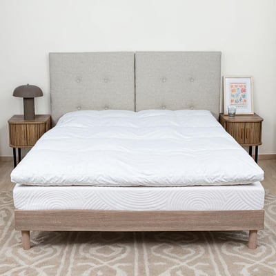 Surmatelas Tranquillité - Duvet et plumettes de canard - Douceur naturelle - Fabriqué en France - 6 cm d'épaisseur BELLECOUR