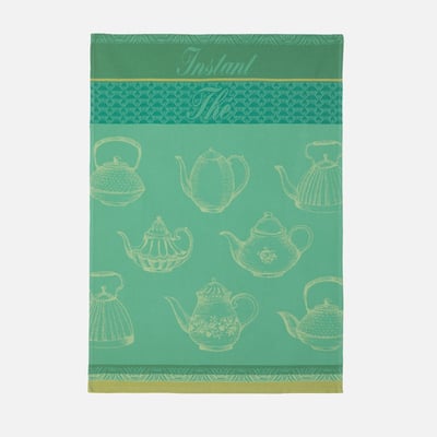 Torchon jacquard en coton INSTANT THÉ VERT COUCKE