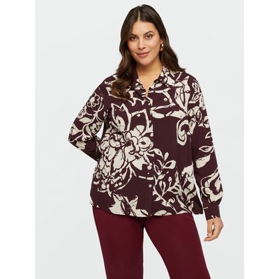 Chemise en satin de viscose imprimée FIORELLA RUBINO