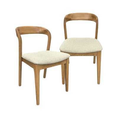 Chaise en bois de chêne et tissu TEDDY MADE IN MEUBLES 