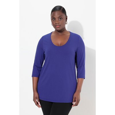 T-shirt manches 3/4, profond décolleté rond ULLA POPKEN