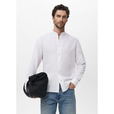 Chemise lin col mao MANGO MAN