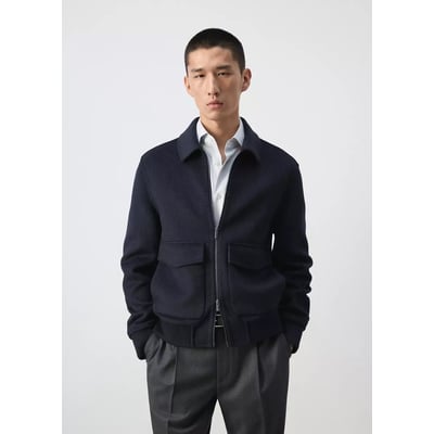 Veste laine mélangée poches MANGO MAN