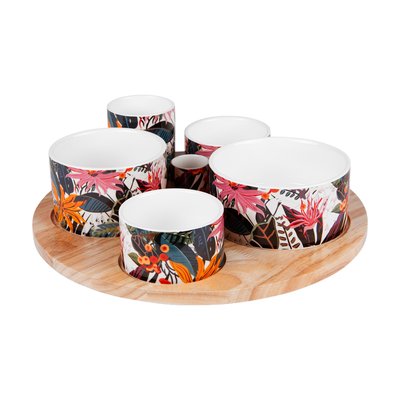 Service apéritif 6 pièces   31 cm-TAIANA TABLE PASSION